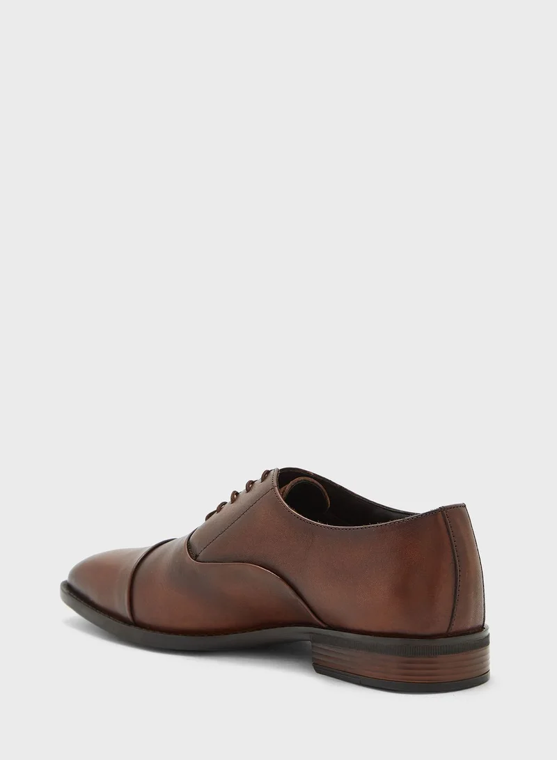 Robert Wood Genuine Leather Hand Finish Oxford Lace Ups