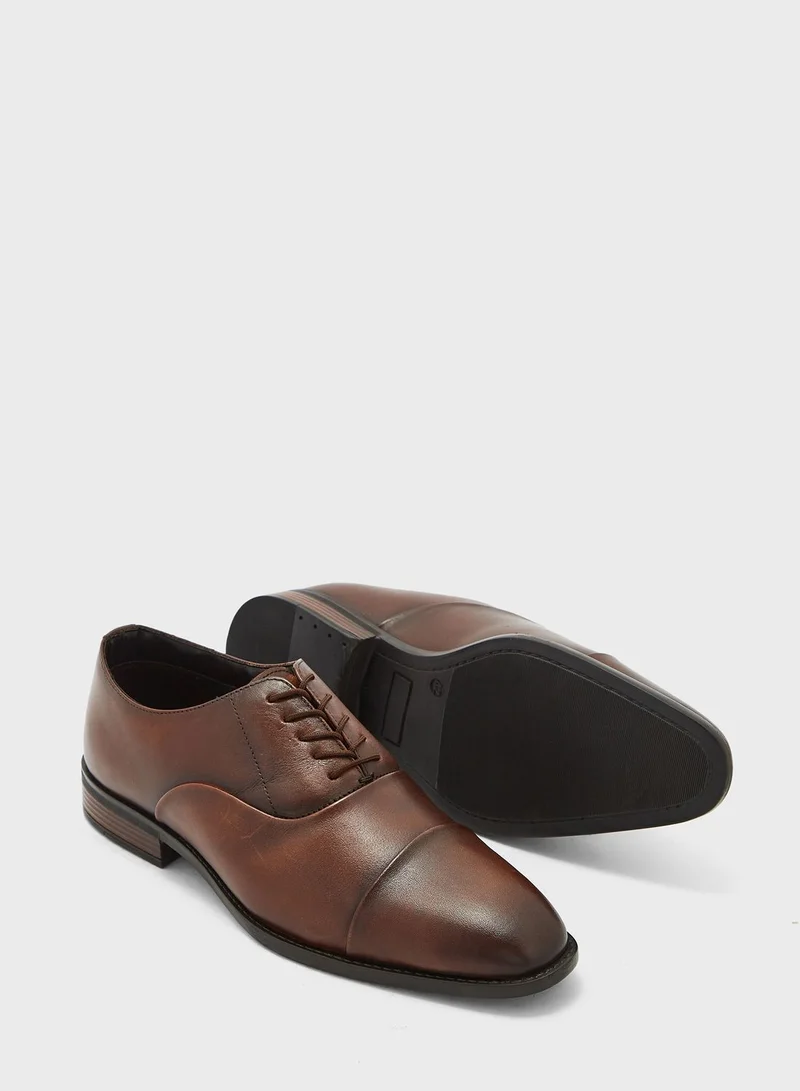 Robert Wood Genuine Leather Hand Finish Oxford Lace Ups