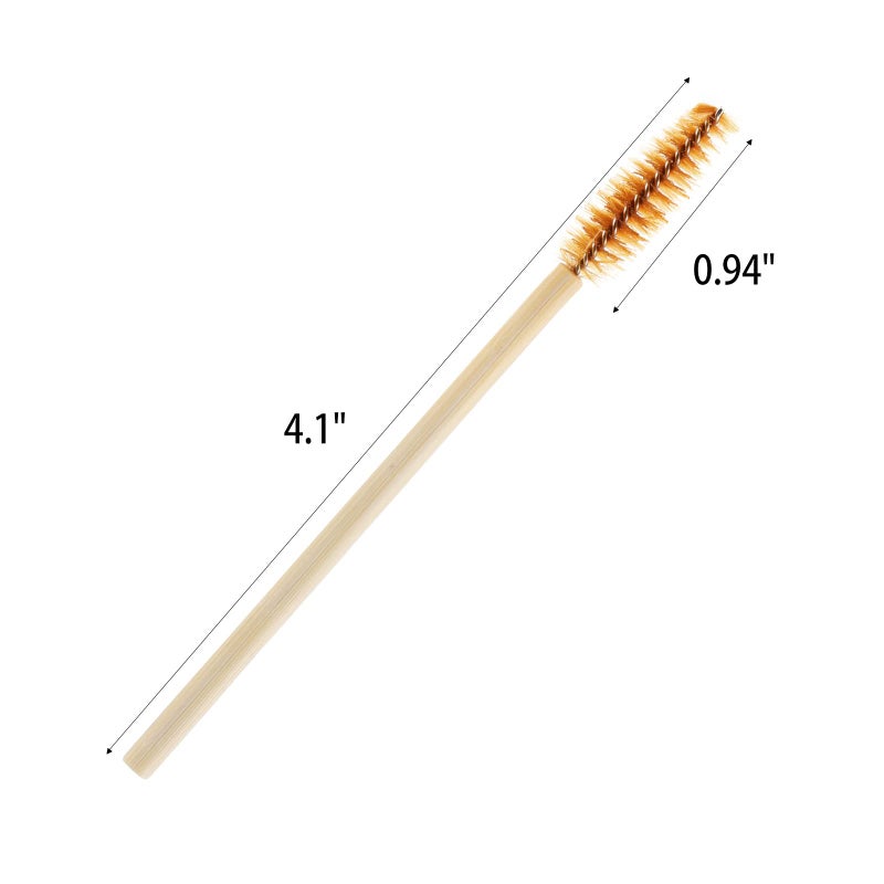 Tbestmax 150 Disposable Mascara Wands Eyelash Brush Spoolies for Eye Lash Extension Eyebrow Bamboo Stick Brown - Image 2