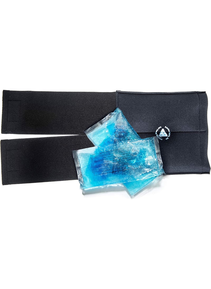 Reaowazo Solution Matrix Knee Wrap Kit : Ice (or Heat) Wrap for Injuries, 3 Hour+ Relief, Reusable Cold Compress Gel Pack Support for Knee Pain Relief, Universal Size, Superior Compression 