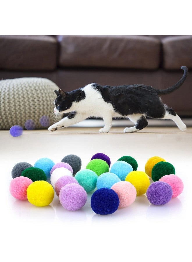 مولين كرات لعب قطط كبيرة، كرات قطط ناعمة مقاس 1 بوصة كرات بوم بوم للقطط (50 قطعة) - Image 2