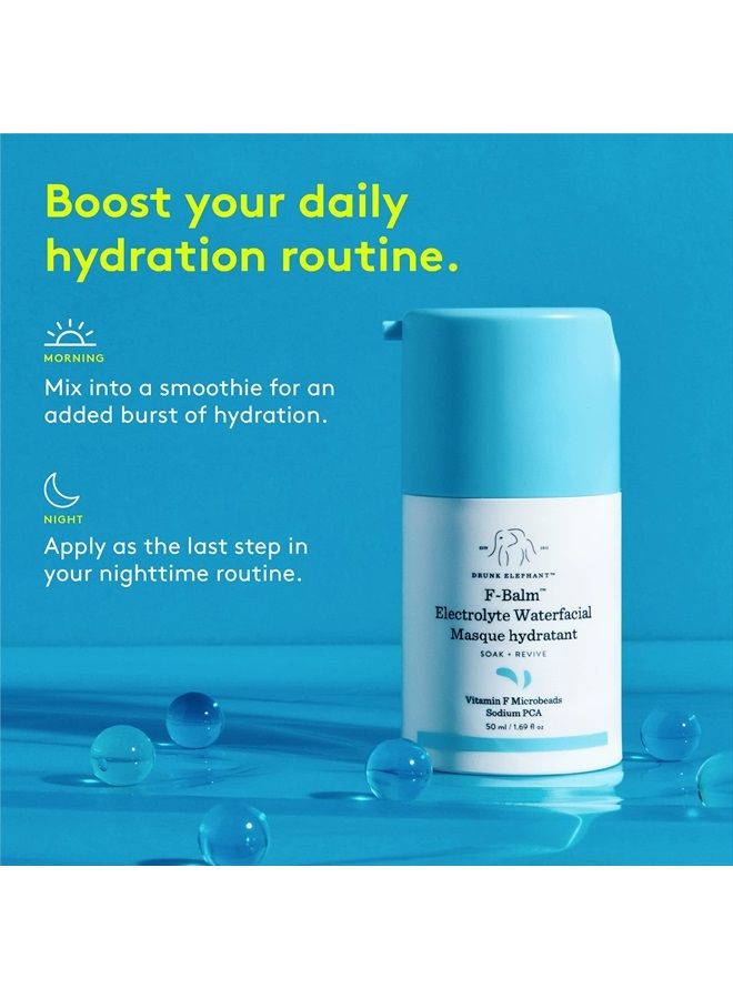 Drunk Elephant F-Balm Hydrating Electrolyte Waterfacial. Quenching and Strengthening Overnight Mask. - Image 5
