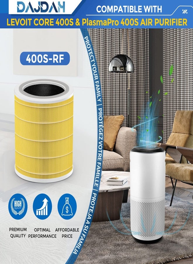 DAJDAH Core 400S Pet Allergy Filter Compatible with LEVOIT Air Purifier Replacement Filter Core 400S-RF & Core400S-RF-PA (LRF-C401-YUS) and LEVOIT Core 400S Air Purifiers with H13 True HEPA, 1-Pack - Image 2