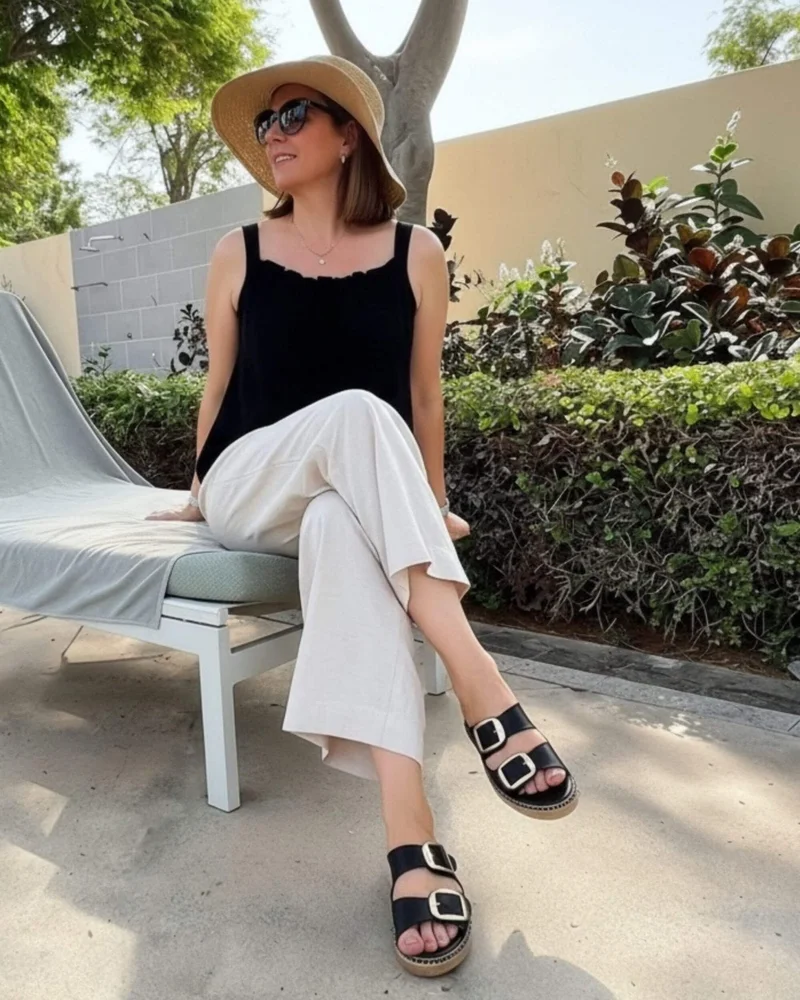 Shoeq Charcoal Urban Espadrille Slide for Women | Best Price UAE