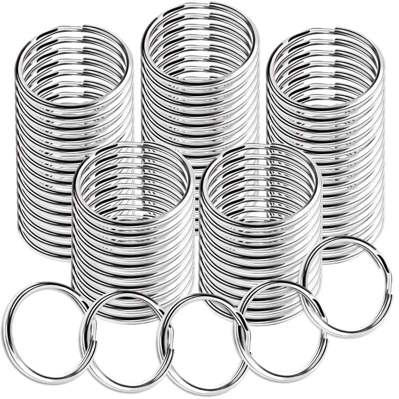Teenitor 60pcs Key Rings Split Key Ring Keyring for Crafts 1 inch Keychain Rings Bulk for Craft DIY Home Cars