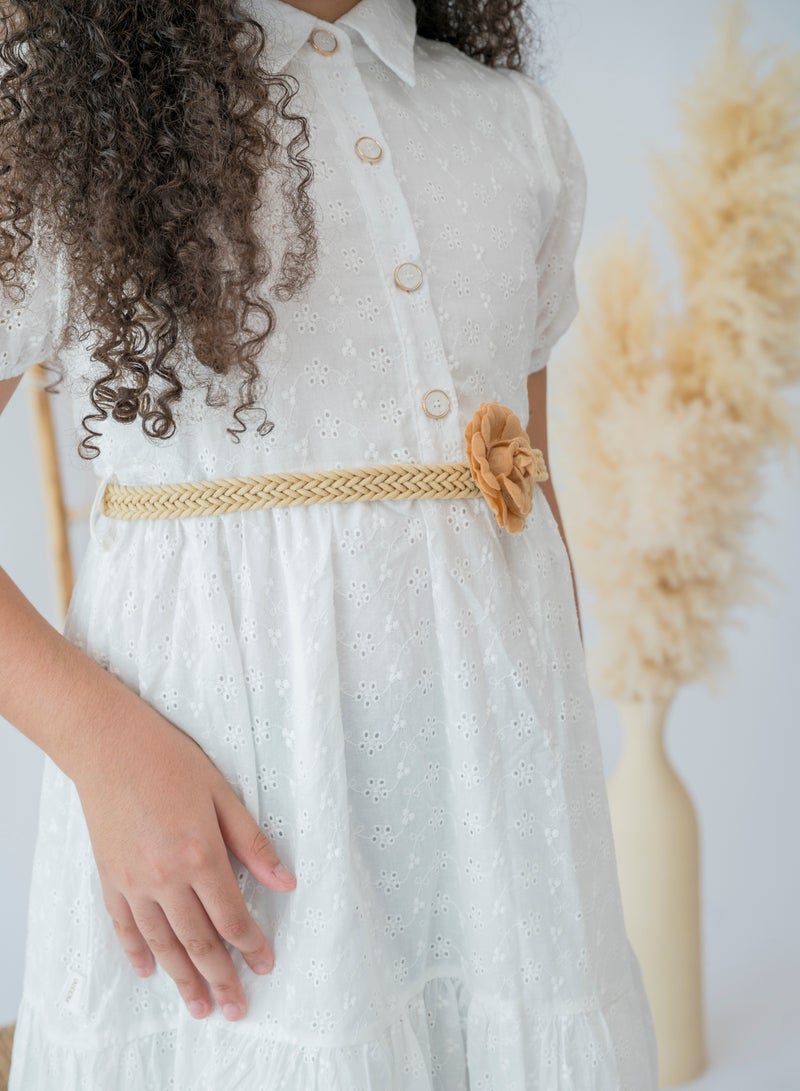 LALEENA Classic Elegance Belted Dress - Image 5