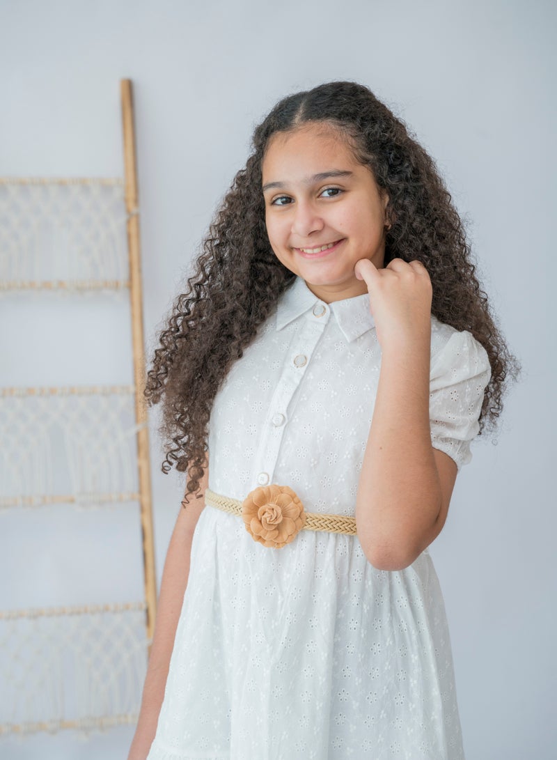 LALEENA Classic Elegance Belted Dress - Image 3