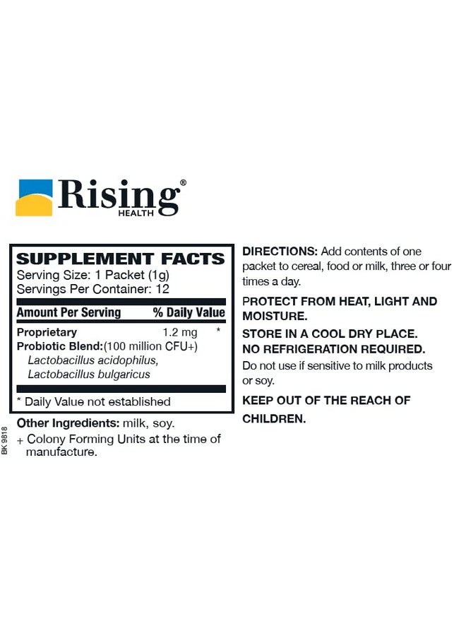 Rising Pharma Floranex Granules Lactobacillus Granules Probiotic Dietary Supplements 12 Packets - Image 4