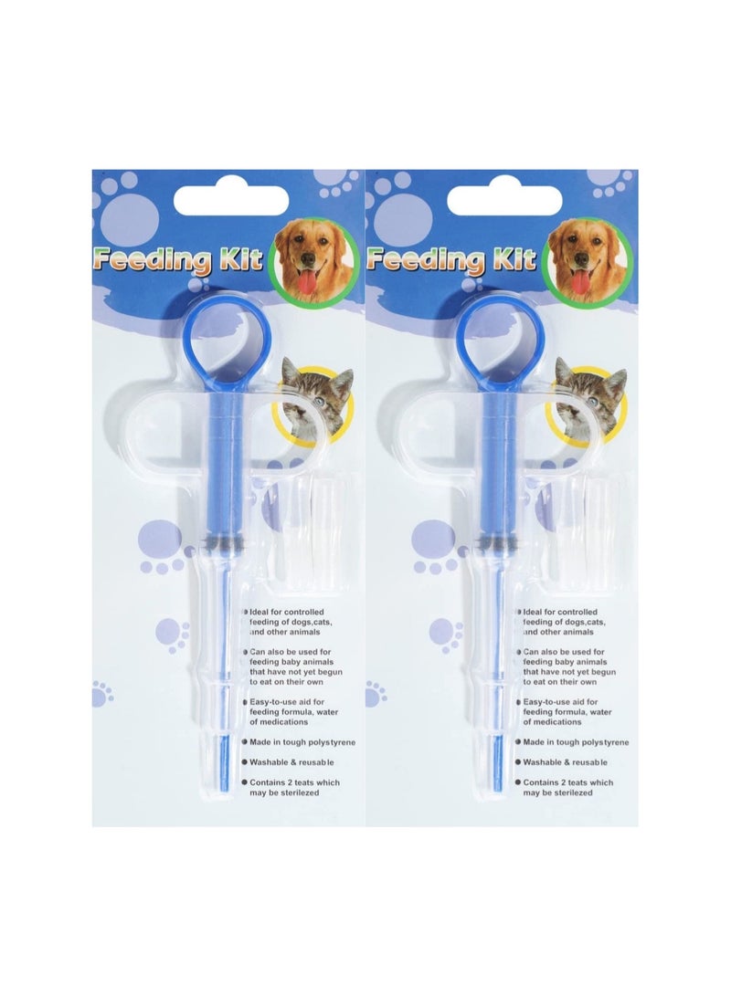 Aura Select Pet Pill & Liquid Feeder Set - Silicone Syringe with Soft Tips, Safe Pill Dispenser for Cats, Dogs & Puppies, Easy-to-Use Pet Medication Giver(Blue*2) - Image 5