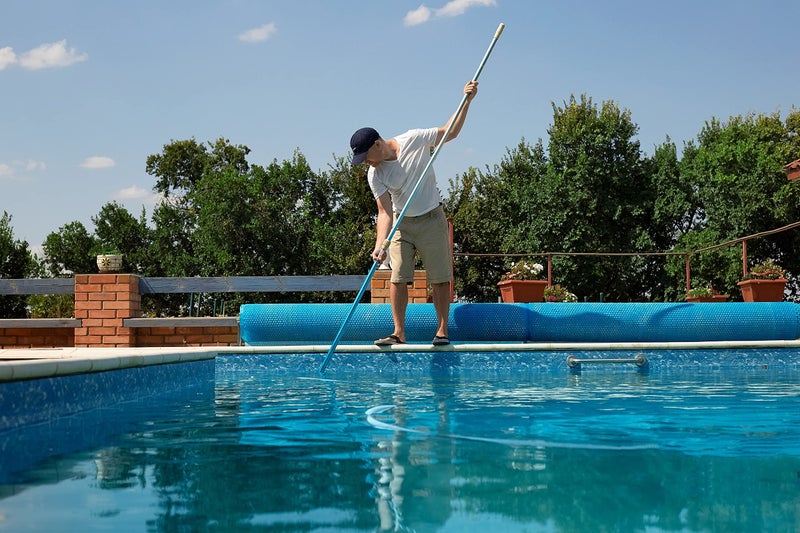 POOLWHALE Professional 12 Feet Blue Anodized Aluminum Telescopic Swimming Pool Pole,Adjustable 3 Piece Expandable Step-Up,for Skimmer Nets, Vacuum Heads and Brushes, Strong Grip & Lock - Image 2