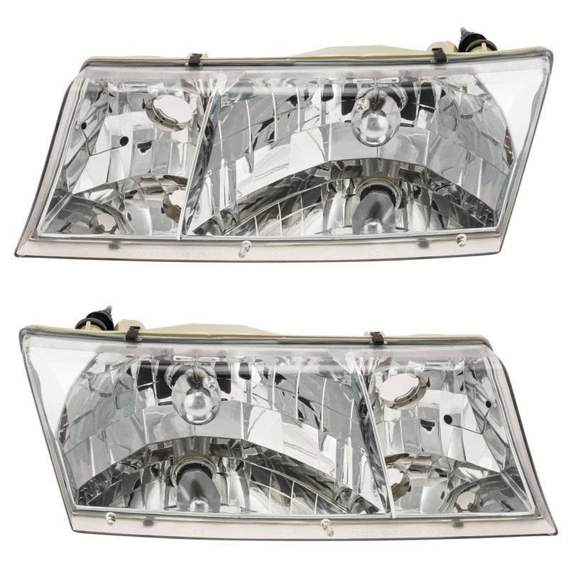 TRQ Driver Passenger Side Headlight Assembly Set Headlights Driver Passenger Side Compatible with 19982002 Mercury Grand Marquis FO2502149 FO2503149