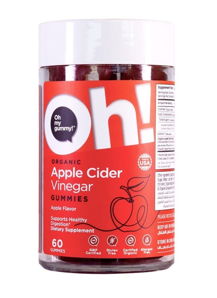 Oh My Oh Apple Cider Vinegar Gummies - Supplement for Healthy Digestion Support - 60 Gummies  - Image 3