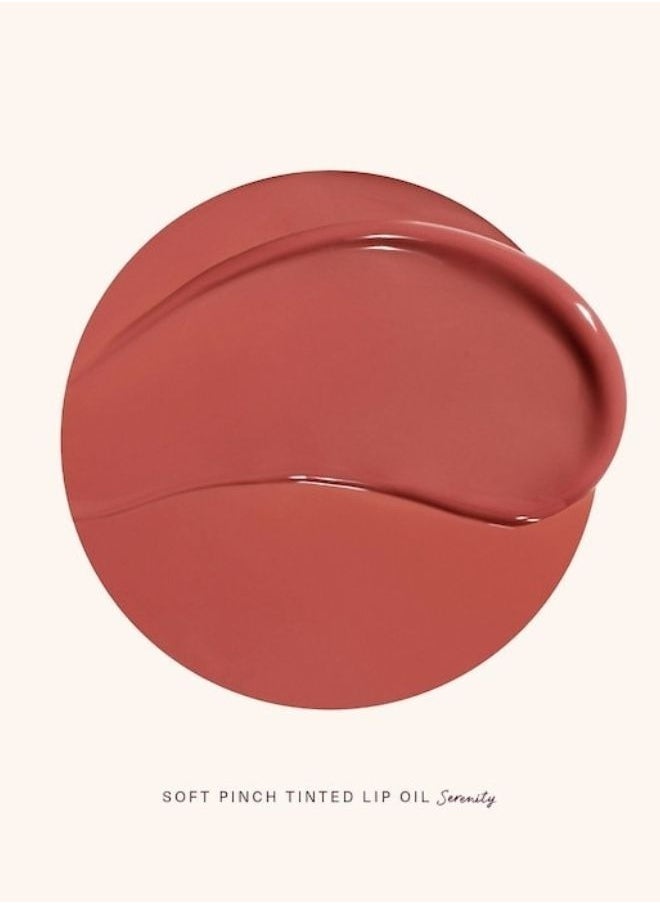 Rare Beauty "Rare Beauty by Selena Gomez Soft Pinch Tinted Lip Oil Stain - Serenity (Warm Rose, 3ml) - Hydrating, Lightweight, and Long-Lasting Lip Tint with a Glossy Finish"  - Image 4