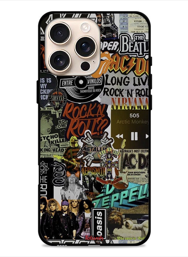 Tolwak Apple iPhone 16 Pro Protective Case Cover Long Live Rock N Roll - Image 1
