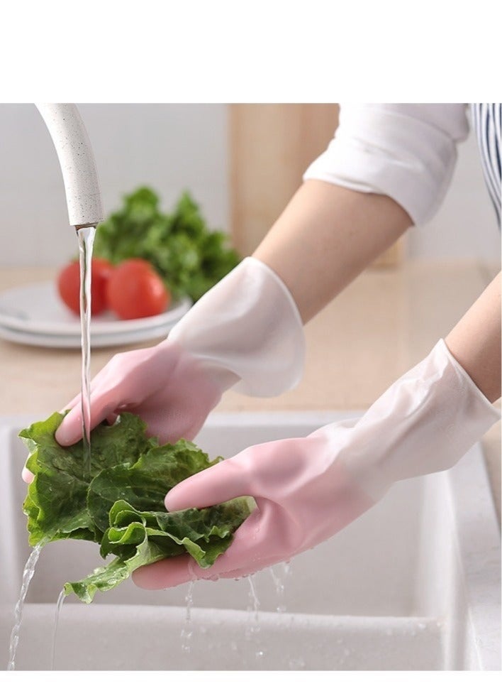 2pcs Kitchen Cleaning Gloves Rubber Dishwashing Gloves for Household Kitchen Cleaning Tools L - Image 4