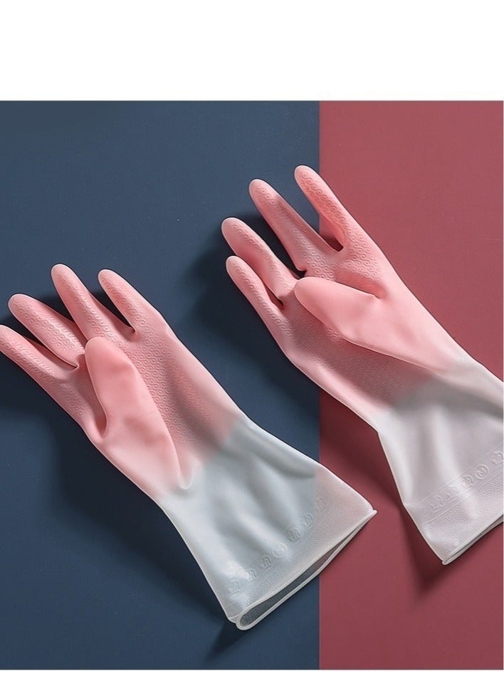 2pcs Kitchen Cleaning Gloves Rubber Dishwashing Gloves for Household Kitchen Cleaning Tools L - Image 5