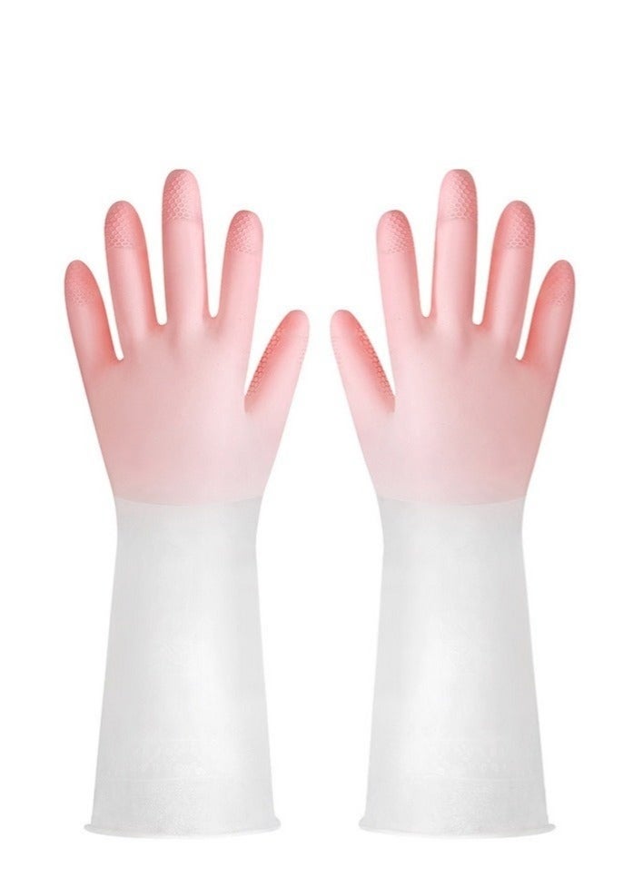 2pcs Kitchen Cleaning Gloves Rubber Dishwashing Gloves for Household Kitchen Cleaning Tools L - Image 2