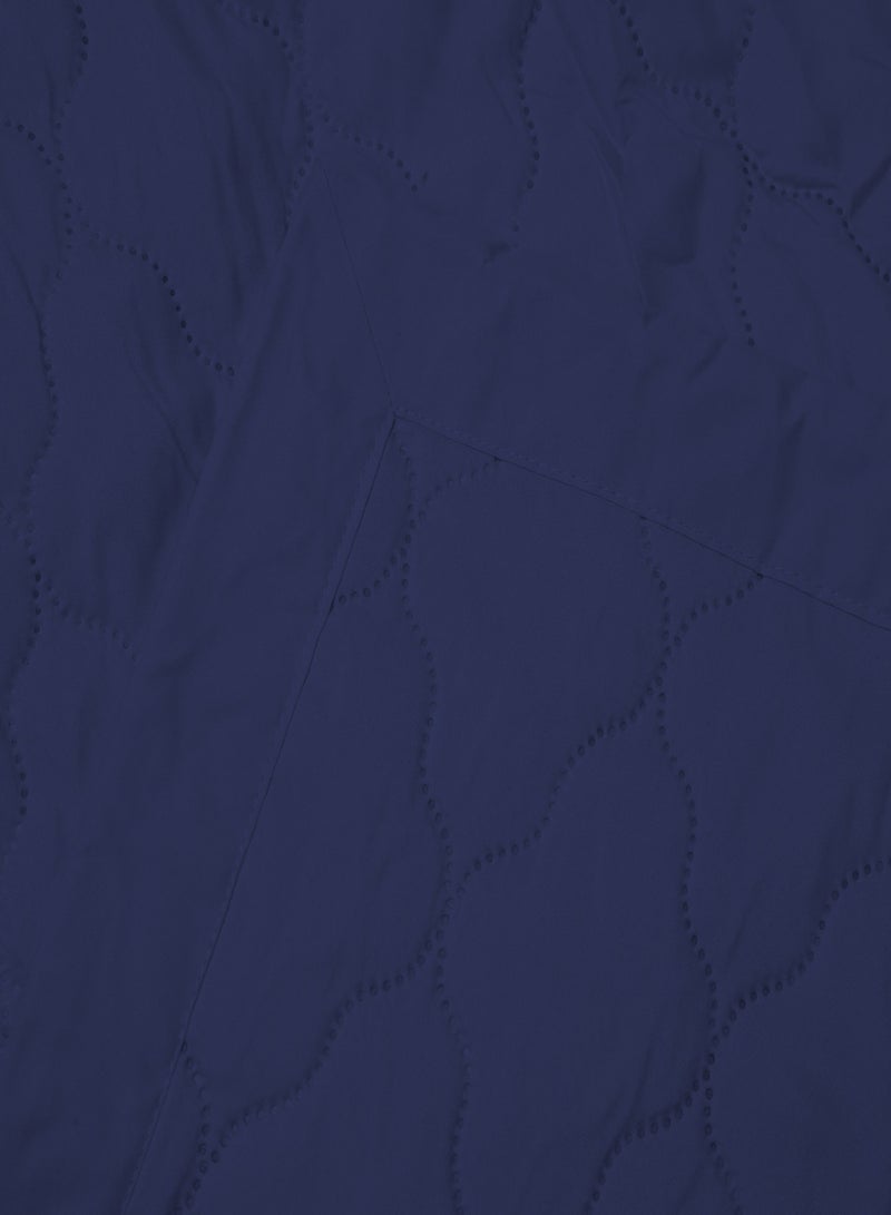 Raymond Raymond Home Microfiber Quilt All Season AC Soft Lightweight Blanket Double Bed Peach Finish  100 GSM - Navy (220 x 240 CM) - Image 3