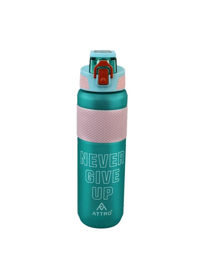Attro Scout Sports 1000ml Water Bottle with Flip Top Lid Stylish Bottle BPA Free Leak Proof Ideal for Gym Workout, Outdoor, School & Office - Sea Green - Image 1