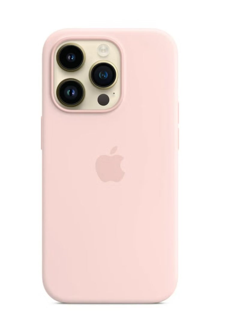 Silicone Apple iPhone 14 Pro Max Protective Soft Silicone Mobile Phone Case Cover, Pink - Image 1