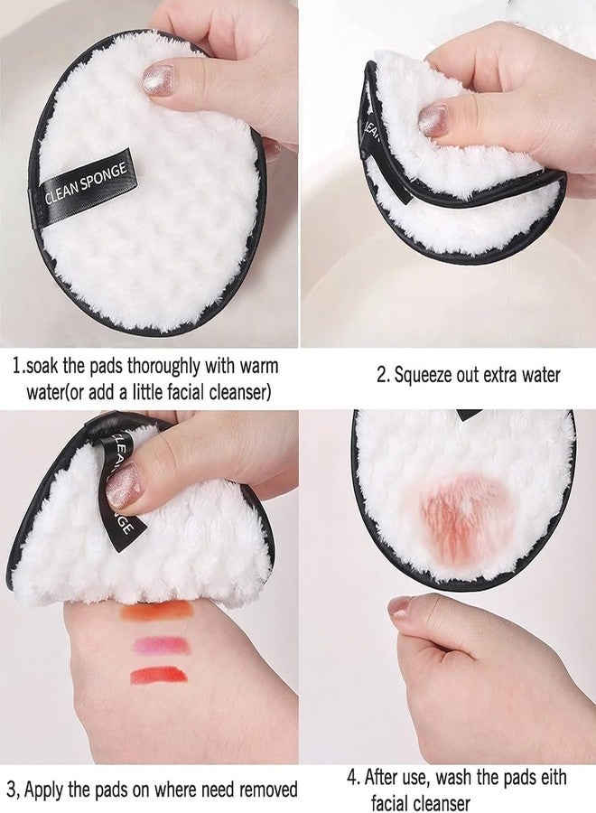 Glowhouse Removal Facial Cleansing Pads - MULTICOLOR Sponge Puff Makeup Washing Pad Deep Cleansing & Exfoliating Double Layer Reusable/WASHABLE Removal Wipes Sponge for Women (MULTICOLOR, PACK OF 3) - Image 3