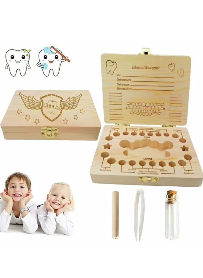 Generic Baby Fetal Hair Commemorative Nipple Box Children Gift Tooth Storage Box Boys And Girls Milk Tooth Collection Box Wooden-Color:Nipple Box Round  - Image 5