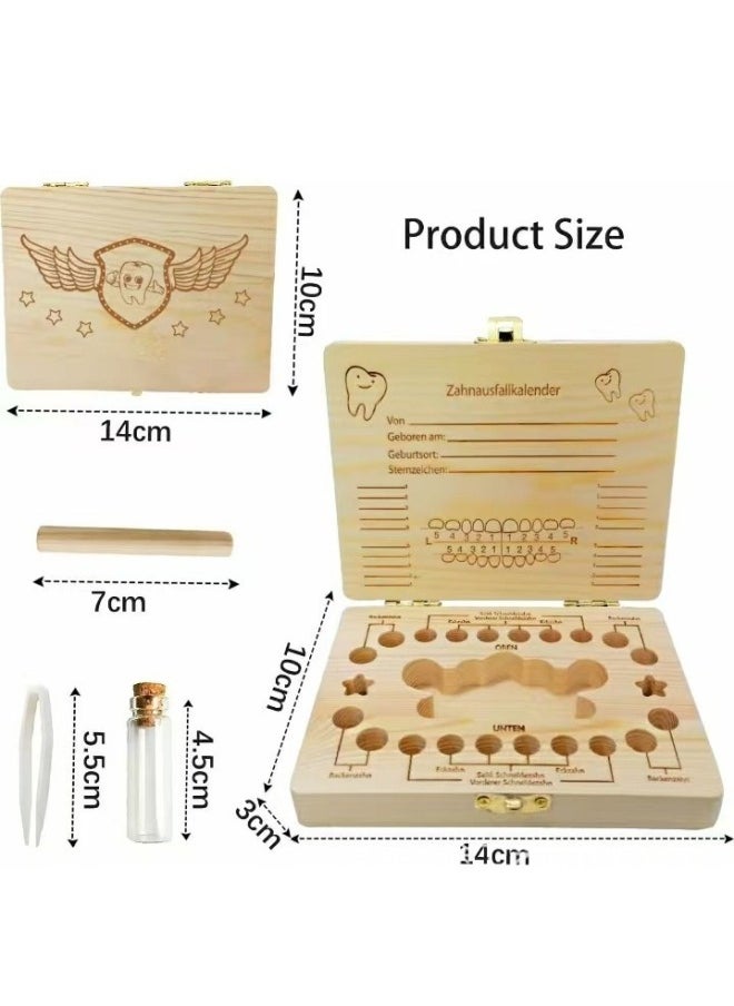 Generic Baby Fetal Hair Commemorative Nipple Box Children Gift Tooth Storage Box Boys And Girls Milk Tooth Collection Box Wooden-Color:Nipple Box Round  - Image 4