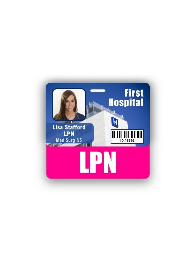 Scrubs and Stuff LLC Lpn Badge Buddy Horizontal W/Height & Weight Conversion Charts (Pink)  - Image 3