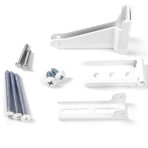 KINBOM Storm Door Closer Bracket?Repair Jamb Bracket Compatible with Andersen?Durable Screen Door Closer Replacement Parts Kits with Emco/Larson/Pella, Protecting Doors from Damage from Strong Winds (White) - Image 1