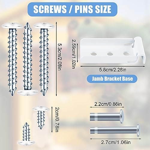 KINBOM Storm Door Closer Bracket?Repair Jamb Bracket Compatible with Andersen?Durable Screen Door Closer Replacement Parts Kits with Emco/Larson/Pella, Protecting Doors from Damage from Strong Winds (White) - Image 4