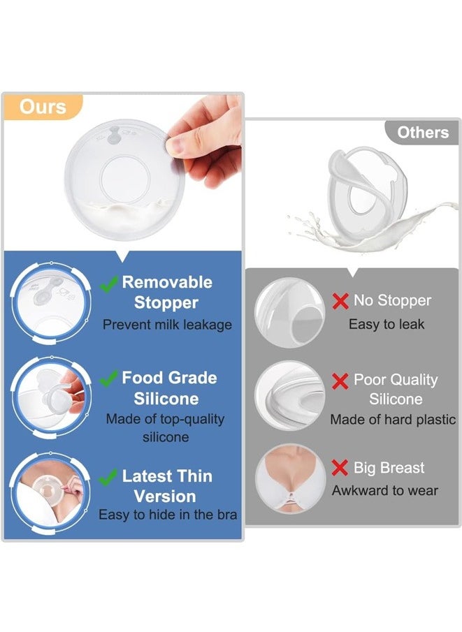 2-Piece Breast Milk Catcher for Breastfeeding Mother Breast Shells Breastmilk Collector with Plugs for Milk Leaks Protect Cracked Nipples Collect Breast milk Silicone Nursing Cups - pzsku/Z5FD2D6BEFA4C4E7B3CD3Z/45/_/1735008110/50e8e643-4aef-4480-840d-6430f7b97dfc