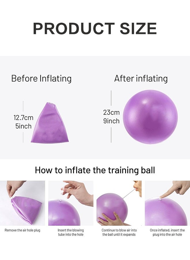 Sweet Life - Small Pilates Ball, Therapy Ball, Mini Workout Ball, Core Ball, 9 Inch Small Exercise Ball, Mini Bender Ball, Pilates, Yoga, Workout, Bender, Core Training and Physical Therapy, Improves Balance - Image 1