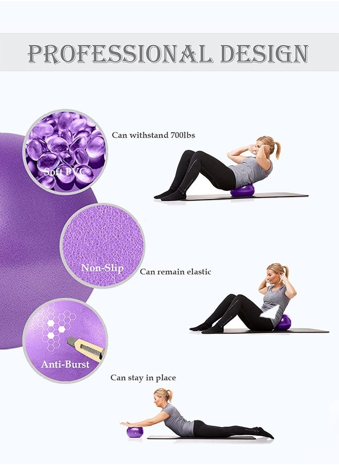 Sweet Life - Small Pilates Ball, Therapy Ball, Mini Workout Ball, Core Ball, 9 Inch Small Exercise Ball, Mini Bender Ball, Pilates, Yoga, Workout, Bender, Core Training and Physical Therapy, Improves Balance - Image 1