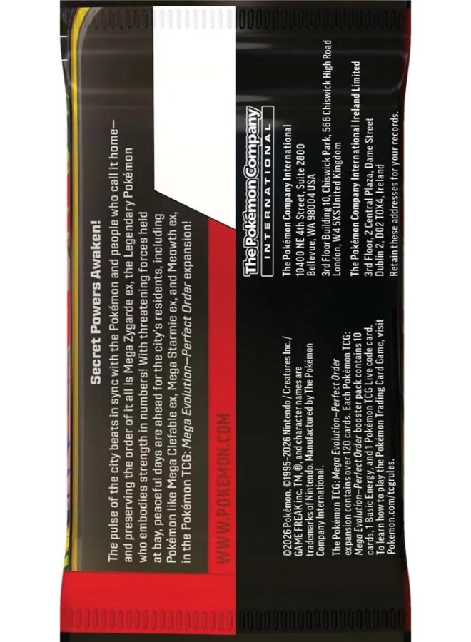 Pokemon Pokémon TCG Mega Evolution—Perfect Order Booster Pack, 10 Trading Cards, Random Assorted Pack Artwork, Collectible Card Game Expansion - Image 4