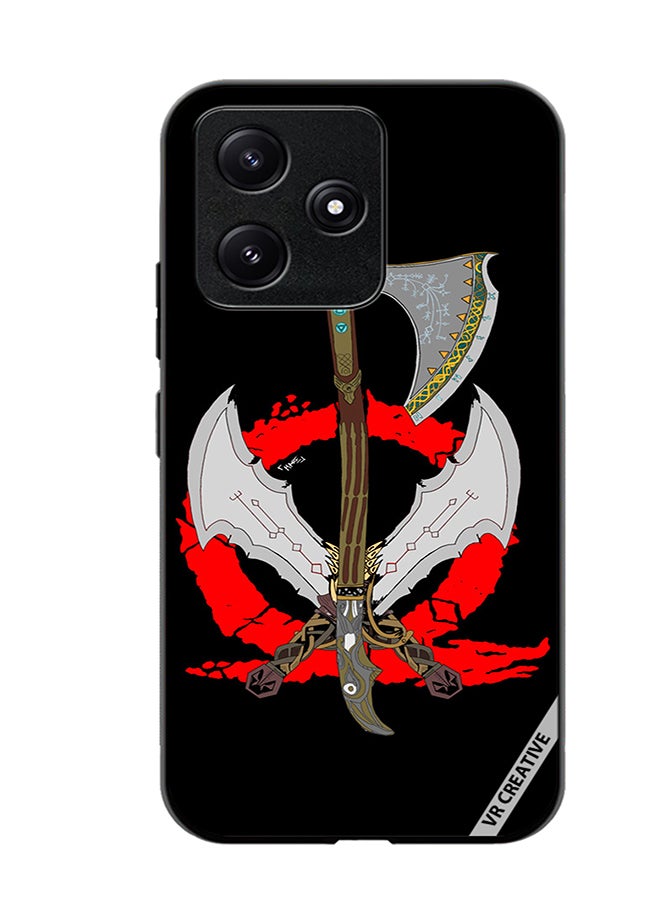 VR CREATIVE Protective Case Cover For Xiaomi Poco M6 Pro 5G God Of War Weapons Design Multicolour - Image 1