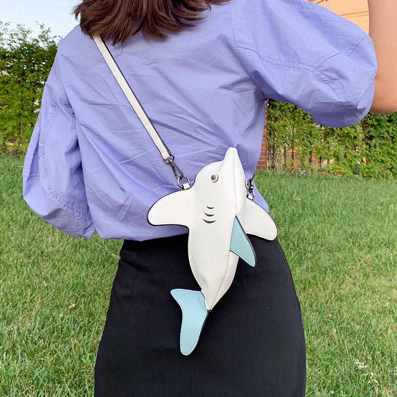 Creative Animal Fierce Shark Women'S Bag Simulation Cute Cute Animal Single Shoulder Crossbody Bag Contrast Color Carto Bag - Image 5