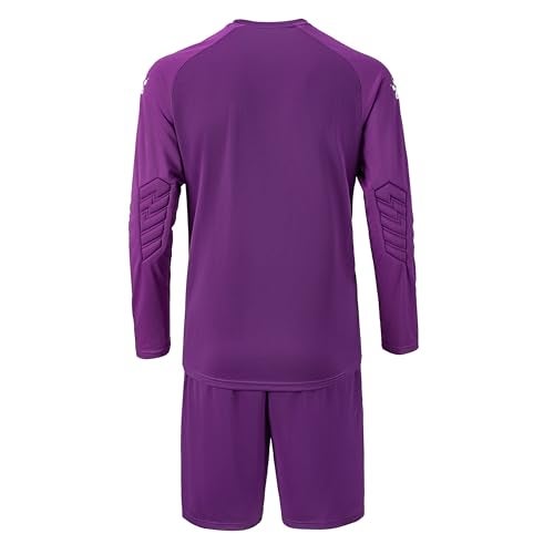 KELME Men's Soccer Goalie Jerseys,Padded Goalkeeper Kit,Youth Goalie Shirt and Pants with Socks Purple X-Large - Image 5