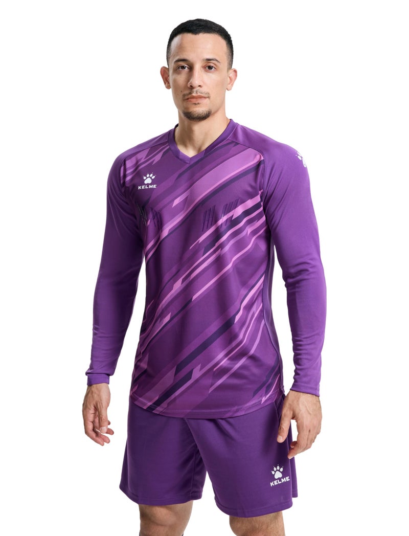 KELME Men's Soccer Goalie Jerseys,Padded Goalkeeper Kit,Youth Goalie Shirt and Pants with Socks Purple X-Large - Image 1