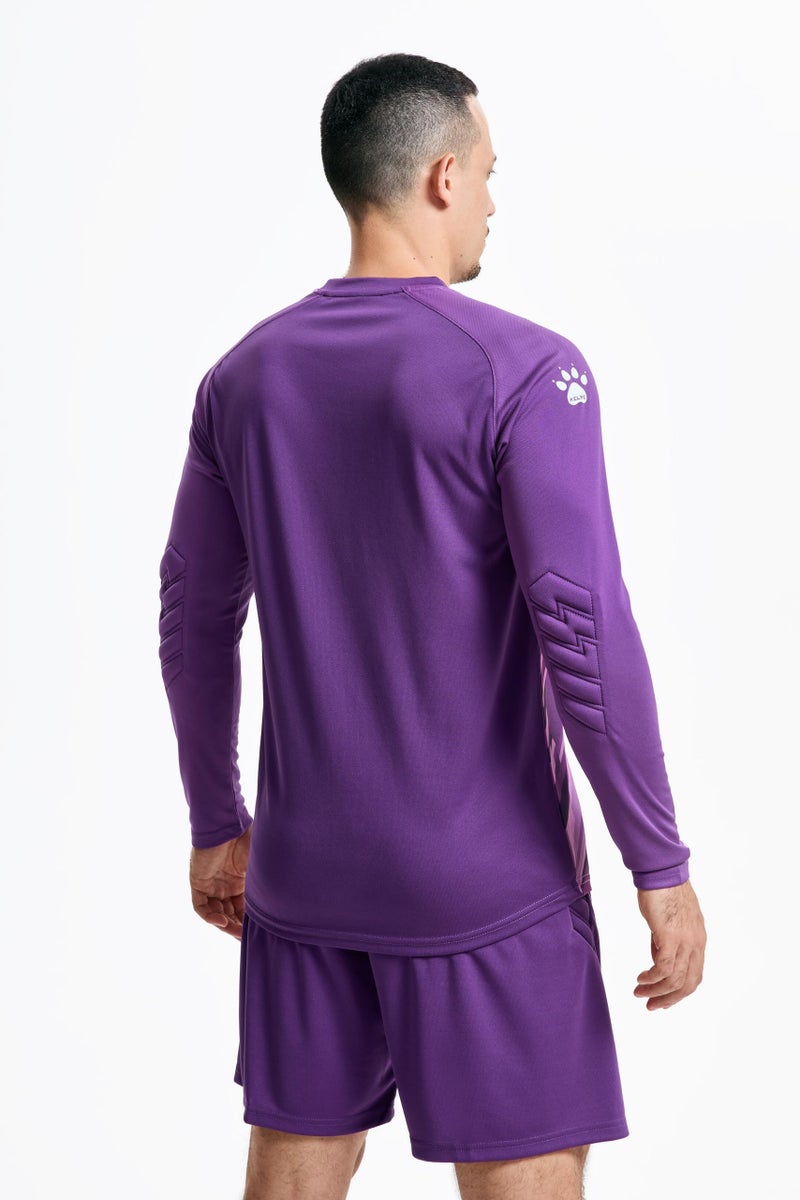 KELME Men's Soccer Goalie Jerseys,Padded Goalkeeper Kit,Youth Goalie Shirt and Pants with Socks Purple X-Large - Image 2