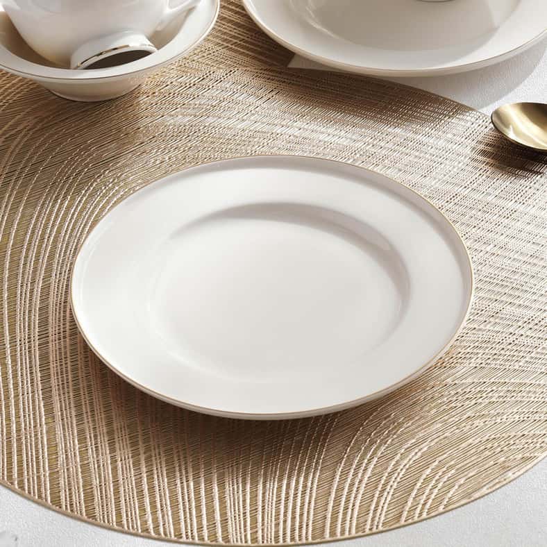 Pan Home طقم عشاء أبيض مكون من 32 قطعة للجميع - Image 3