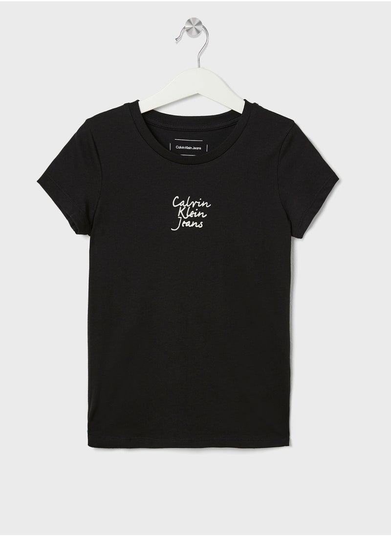 Calvin Klein Jeans - Kids Graphic Logo Slim T-Shirt - Image 1