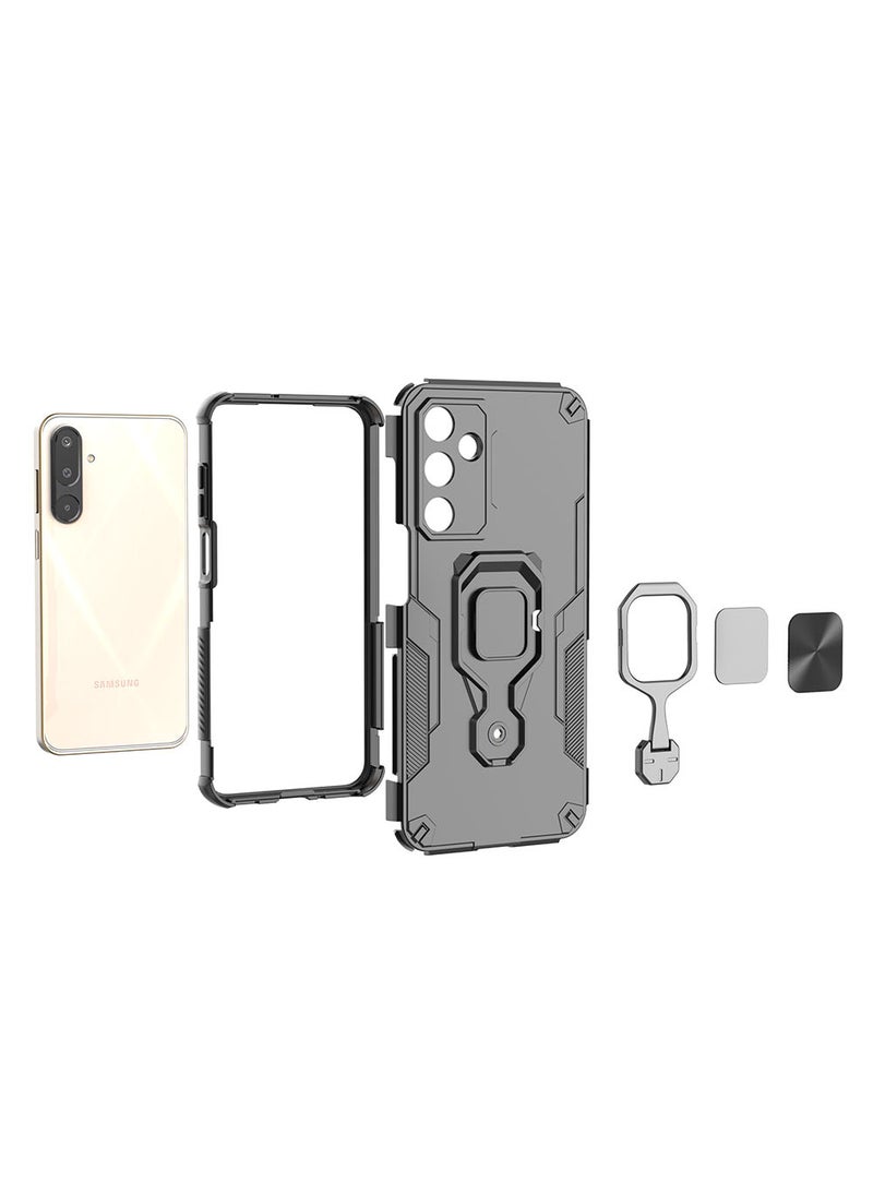 Case for Samsung Galaxy M16 / F16 with Kickstand, PC+TPU Dual-Layer Hybrid Protection Back Cover,Black - Image 5