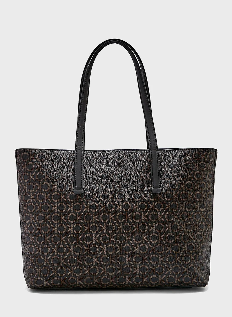 CALVIN KLEIN Monogram Detailed Shopper