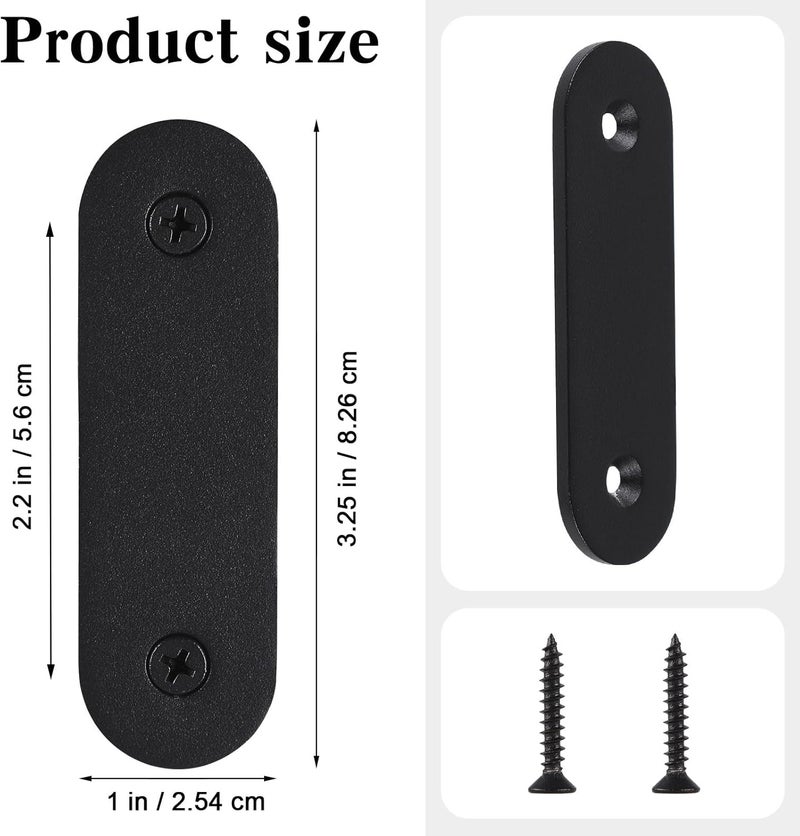 SHUS LIVE Doorbell Cover Plate, Metal Doorbell Blanking Plate Cover, Doorbell Button Cover Chime Guard Plate, Doorbell Faceplate Hole Cover for Wall Outside, Weather Resistant, Aesthetic Decoration - Black - Image 1