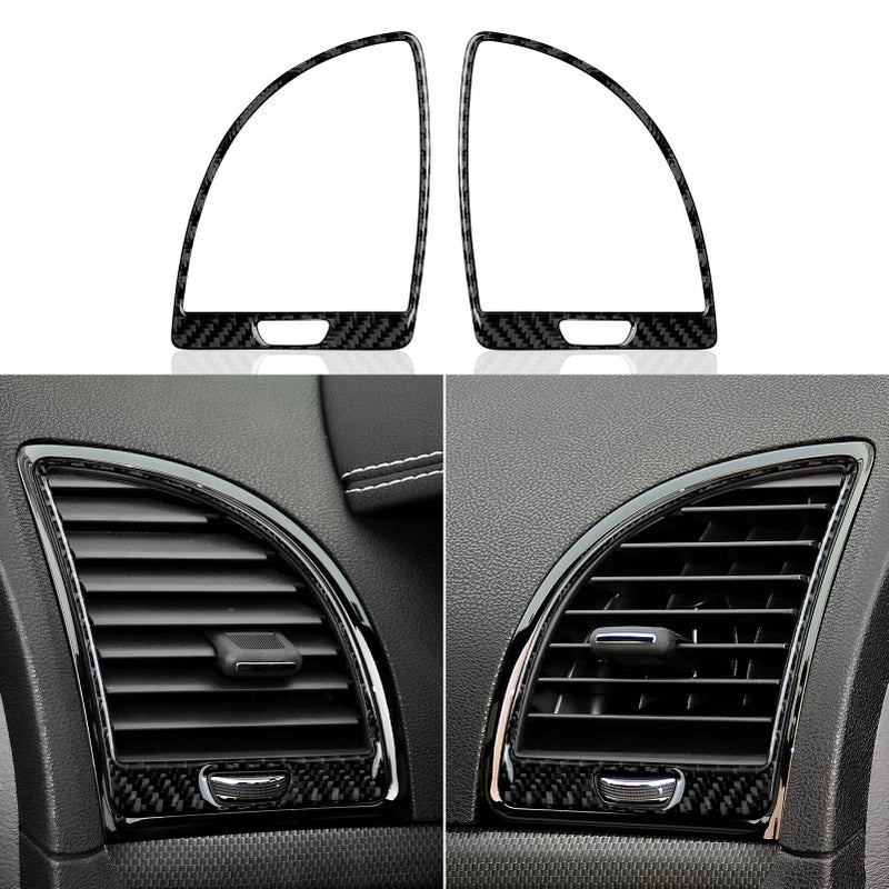 BRMYL Car Air Vent Outlet Cover Decals for 2011 2012 2013 2014 Chrysler 300 300C 300S LimitedBase Accessories Carbon Fiber Interior Stickers