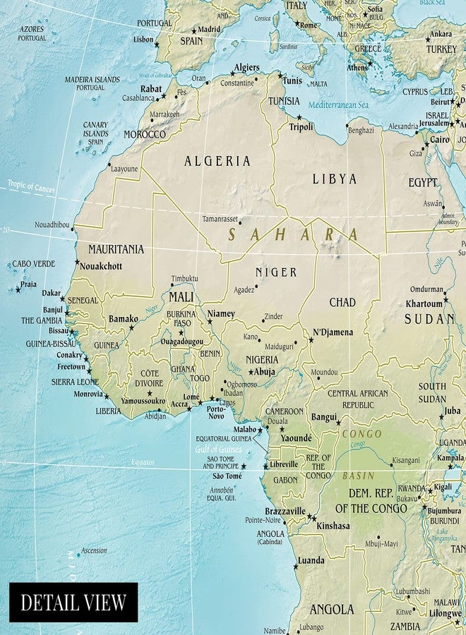 HISTORIX 2021 Africa Map - 18x24 Inch Map of Africa Poster Print - Africa Wall Map - Africa Continent - Image 2