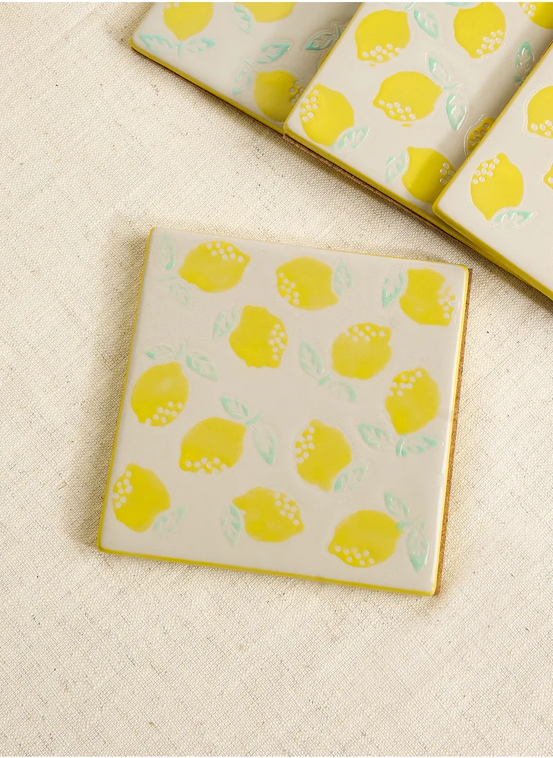 Sass & Belle Lemon Coaster - set of 4