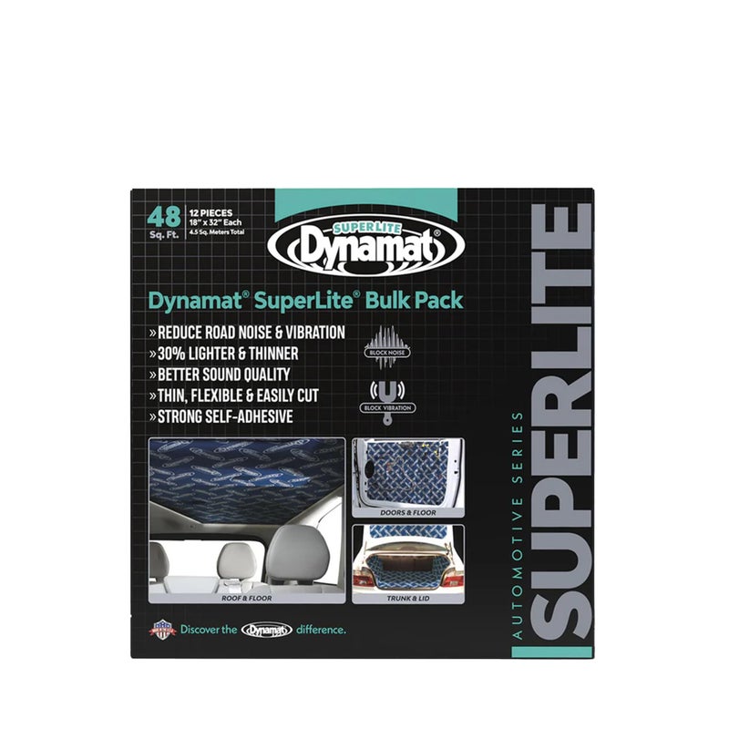 Dynamat 10648 18 x 32 SelfAdhesive Sound Deadener with Superlite Bulk Pack Set of 12  Made in USA