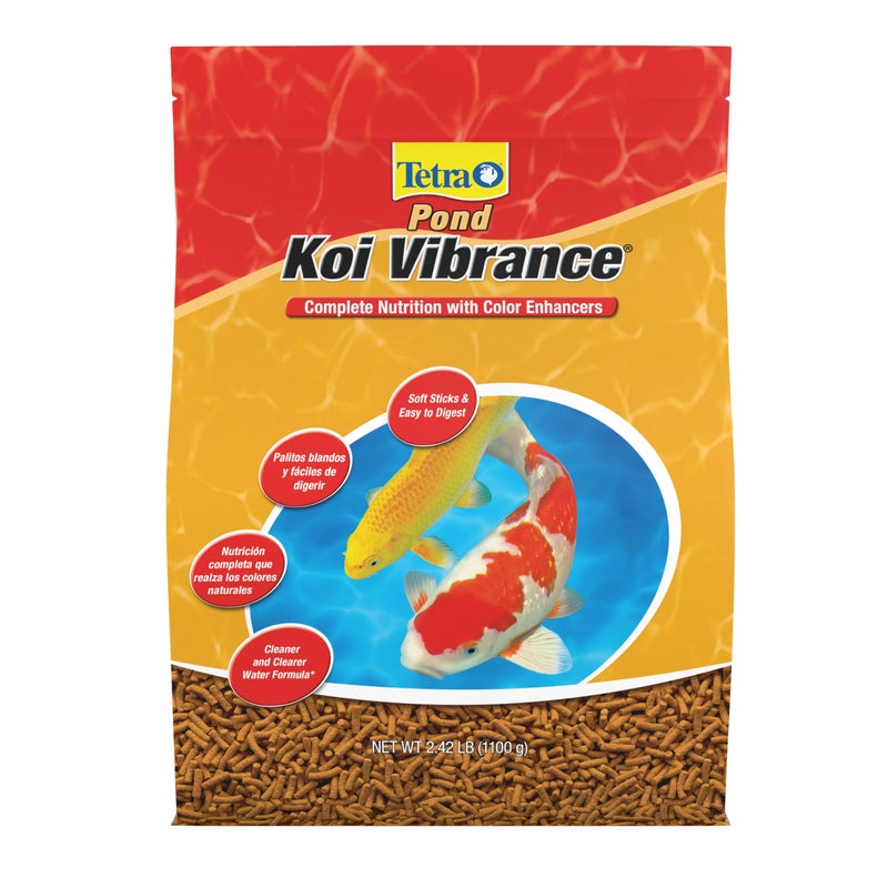 TetraPond Koi Vibrance Soft Sticks, Floating Pond Fish Food for Koi Fish and Ornamental Goldfish, 2.42 Pounds - Image 1