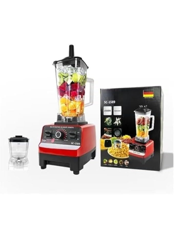 Silver Crest Multifunction Blender – 15 Speed Control, 2-in-1 Blender & Grinder, 6 Stainless Steel Blades – Red & Black - Image 2
